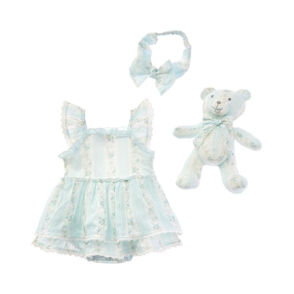 Shabby Chic  3Pc Dress Set, Blue